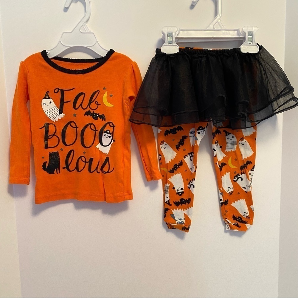Carter's Baby Girl's "Fab Boo Lous" PJ Set With Removable Tutu Size 18 Months